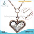 Mode de chocolat cristal flottant locket collier bijoux en gros